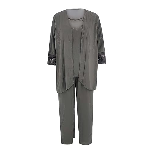 HGps8w Women 3 Pieces Mother of The Bride Pant Suits Elegant Chiffon Jacket Wedding Guest Formal Outfit Set for Evening Gown4