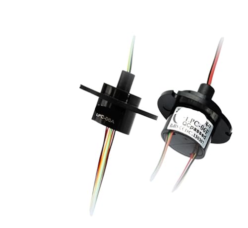 Anillo colector eléctrico de 6 vías 2A tipo tapa y longitud de 19.5mm para giro de 360 grados