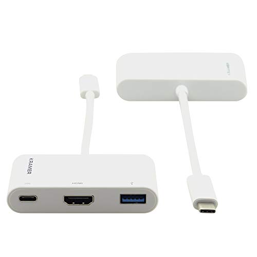 Hub USB C a HDMI Kramer con puerto USB 3.0 de datos y conector tipo C PD 4