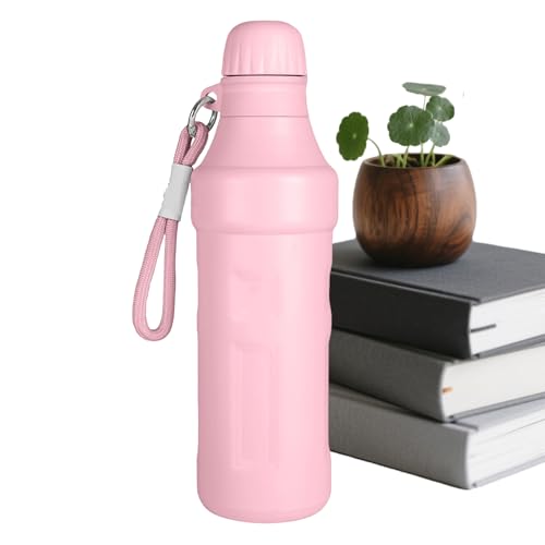 Botella de Agua de Aislamiento Térmico - Con Correa Termo Aislado De 500ML,Termo Deportivo Con Pequeña Al Vacío Que Mantiene 8H Frío Y 12H Calor | Para Leche, Café, Bebidas, Exterior, Gimnasio,