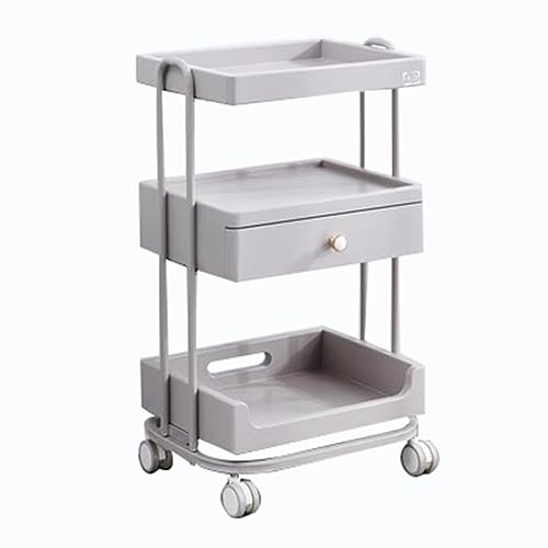 Carrito de salón de belleza, estación de almacenamiento de madera con cajón de bloqueo, estante de suministros médicos, estante de arte de uñas para profesionales