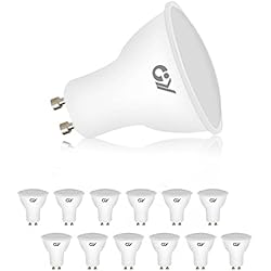 Bombillas Led Leroy Merlin Gu10 GY 12 Bombillas LED GU10, 8W (Eq. 80W) 800LM, 2700K Blanco Calido, No regulable, 120 Grados Ángulo de haz, 50mm Bombilla GU10 LED No Parpadean Iluminacion Potente