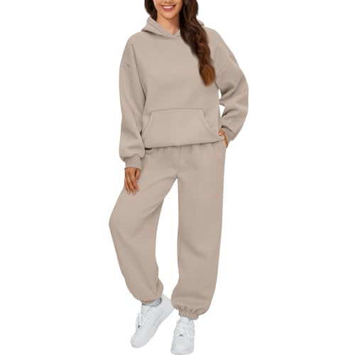 Jogginganzug Damen Set Elegant Langarm Trainingsanzug Sport Hosenanzug Damen Casual Hoodie Und Jogginghose 2 Teilig Outfit Outdoor Sportanzug Warm Hausanzug Bequeme Freizeitanzug Tracksuit (Beige,M) Jogginganzug Damen Set Elegant Langarm Trainingsanzug Sport Hosenanzug Damen Casual Hoodie Und Jogginghose 2 Teilig Outfit Outdoor Sportanzug Warm Hausanzug Bequeme Freizeitanzug Tracksuit (Beige,M)