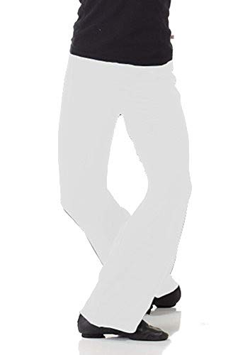 B DancewearBoys Jazz Pants for Dance Slim Fit Medium White Youth Child and Kid Sizes