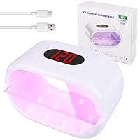 UV-Licht für Harz Aushärtung Doppelseitige UV-Harz-Licht,24 Lichter mit LED Anzeige, 120, 180, 300s Timer, Nagellack UV Lampe für Harz-Schmuck machen, Heim&Nagelstudio,Weiß