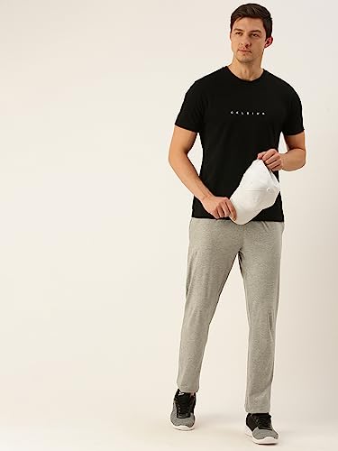 Image of Macroman M-Series Modern Track Pants, in Cotton-Rich Fabric, Trackpant for Men with Secure Zip Pocket