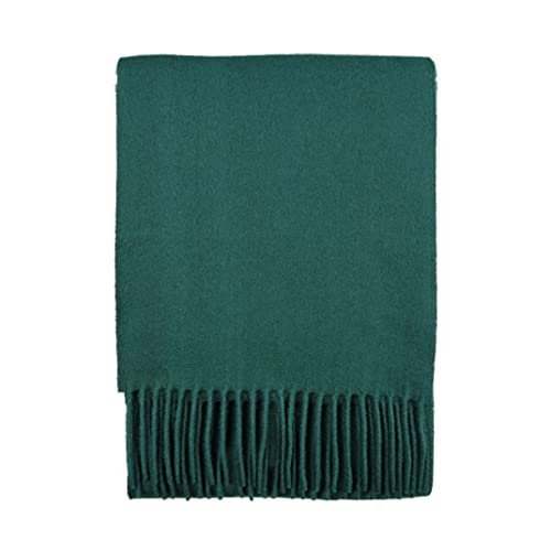 TOUTACOO, Bufanda de Lana - Hombre y Mujer - Fabricada en Francia (20-Verde caqui oscuro) Cover