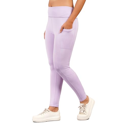 Image of NEVER LOSE Thick High Waist Yoga Pants with Pockets, Tummy Control Workout Running Yoga Leggings for Women