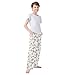 Yuiboo Cat Astronaut White Sleep Pants Lounge Pajama Comfy Sleepwear Gifts with Pockets 11-12Y
