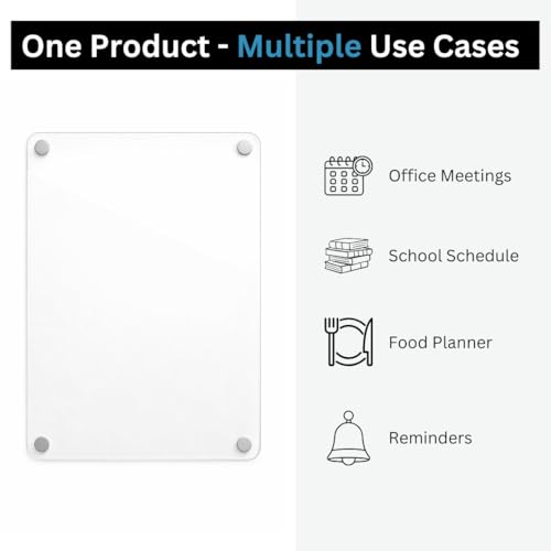 Image of Magnetic Transparent Acrylic Fridge Board & Planner | A4 Fridge Writing Board | A4 Acrylic Magnetic Fridge Photo Frame | Magnetic White Board for Fridge A4 | Clear
