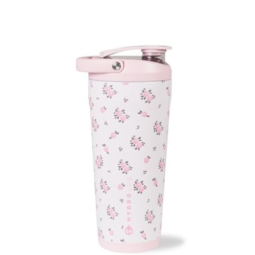 Image of HydroJug Insulated Protein Shaker Bottle 24 oz, Silent Mixing, Wildrose