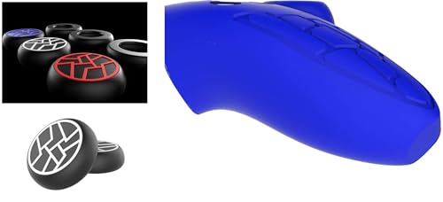Image of TMG Anti-Slip Controller Silicone Skin for Ps5, Ergonomic Rubber Protective Case with 2 PC matching Thumb Grips (Blue)