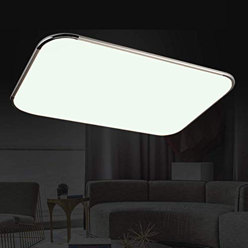 90W LED Deckenleuchten Ultra dünn Modern Deckenlampe Flur Schlafzimmer Wohnzimmer Lampe Energiespar Licht Moderner minimalistischer Stil-Silberrahmen (90W Dimmbar) Cover