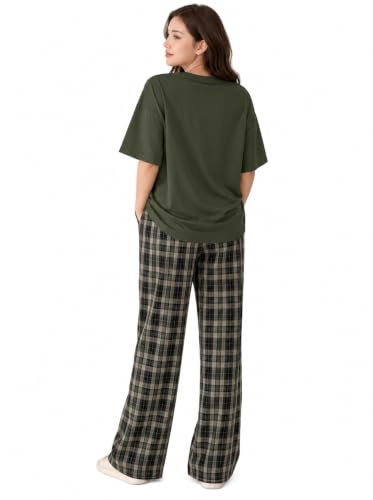 Image of KSHS Womens Korean Night Dress || Full Pyjama Set ||Korean Nightsuit || Women Nightwear ||Round Neck Half Sleeve Nightsuit || Loungewear || Everyday Nightdress Women's Pyjama Sets