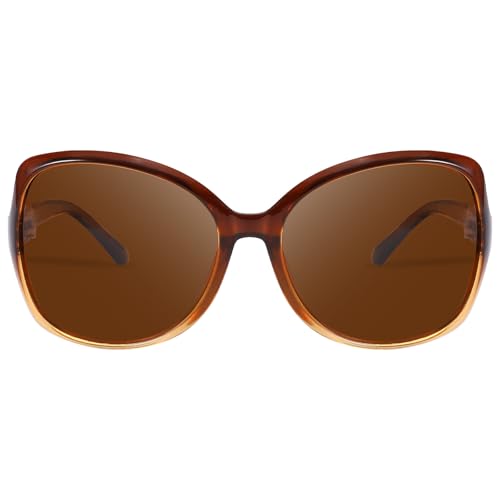 FIMILU Sunglasses for Women, Polarized Retro Stylish Sunglasses Oversized Trendy Sun Glasses UV Protection for Vacation 52033