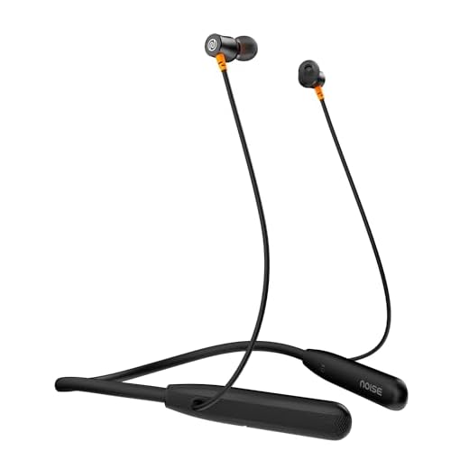 Noise Tune Charge Bluetooth Wireless Neckband Earphones with Bass Booster Button (Jet Black)
