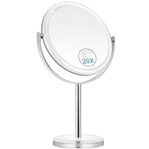 B Beauty Planet Espejo de Aumento 20x,Espejo de Maquillaje Giratorio 360°,Espejo de tocador de...