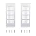 YUE QIN 2 Pièces Rectangulaire Couvercle de grille de ventilation Argent Grille Aeration Aluminium Pour la Ventilation Arrière Dans Des Surfaces de Travail Bureaux Etagères Portes (80200)