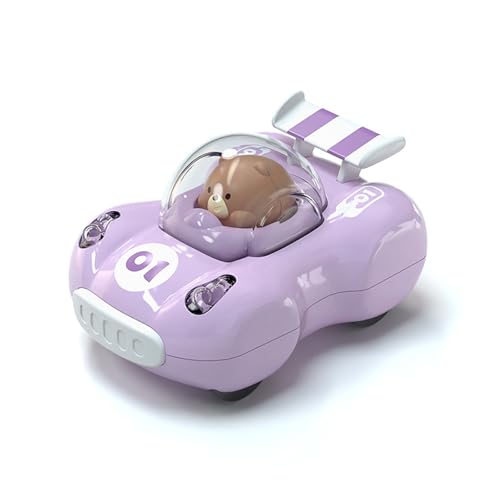 プッシュアンドゴーデザインの幼児漫画クマの慣性車のおもちゃファインモーターは、男の子と女の子のプッシュアンドゴーの調整を開発します