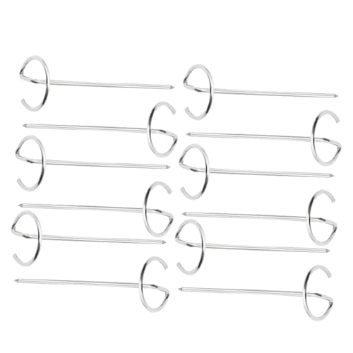 DECHOUS 12Pcs Skewers for Grilling Durable Bbq Skewers Compatible with Air Fryer Electric Oven for Kebab Shrimp Veggies and Meat Cooking