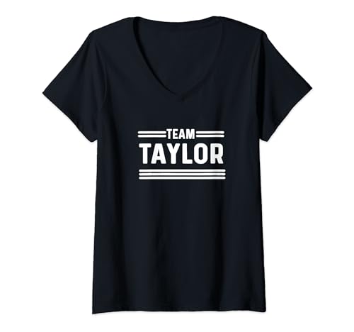 Womens Team Taylor - Name - Family V-Neck T-Shirt