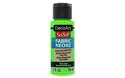 Deco Art SoSoft Fabric Acrylic Paint 2oz-Neon Green