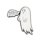 おっぱいゴーストエナメルピン、面白いブーパンブローチピン、皮肉で生意気な女の子の女性へのギフト、生意気なゴーストラペルバッジ、大人のユーモアブローチ、かわいいハロウィーンのボタンバッジ、不気味な季節の装飾ジュエリーアクセサリー、バックパックジャケット帽子用。