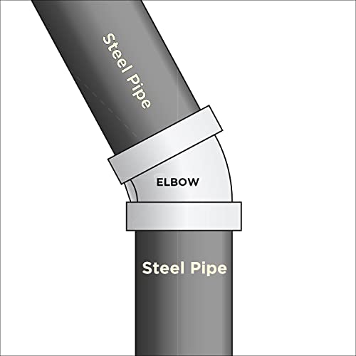 Supply Giant CF674H 2" Cast Iron Threaded 45 Degree Street Elbow for Industrial Piping or DIY Projects with Black Finish by SUPPLYGIANT - Image 6