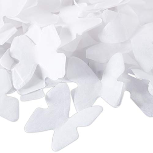 Miniatura 8 de 10 Cañones Confeti Mariposa, 6-8 M De Altura, Bodas Y Aniversarios, Papel-Cartón, 40 Cm, Blanco