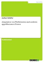 Adaptation von Werbetexten und anderen appellbetonten Texten 3656853665 Book Cover