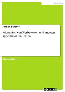 Paperback Adaptation von Werbetexten und anderen appellbetonten Texten [German] Book