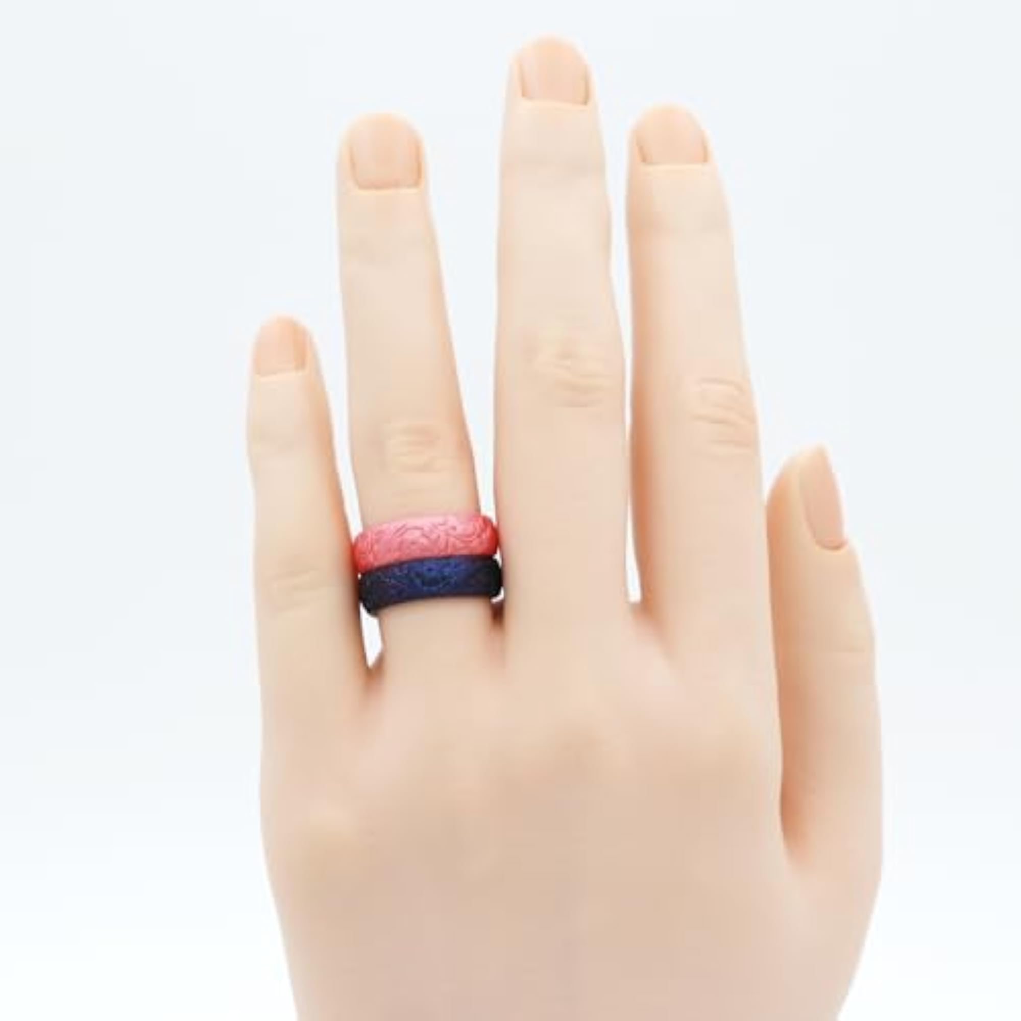 10pc Stackable Silicone Rings for Women, Hypoallergenic