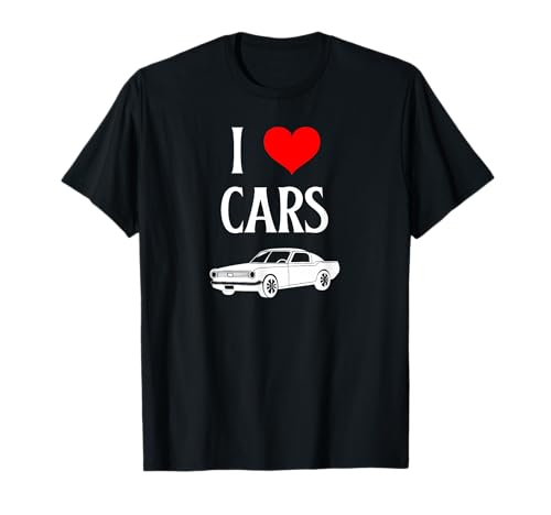 I Love Cars I Heart Coches Conductor Vehículo Corredor Amante Camiseta