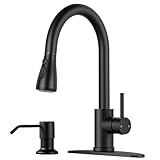 LUFG Kitchen Faucet with Pull Down Sprayer with Soap Dispenser