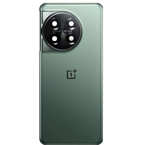 Image of Replacement Glass Back Door Housing Panel with Camera Frame Logo and Adhesive Sticker for OnePlus 11 5G CPH2447 (Eternal Green)
