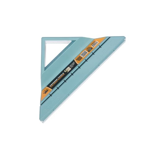 Crowne Tools CaliBro Square – Tile Trim & Cutting Guide, Speed Square & Carpenter Tile Tool, ABS Plastic – Blue
