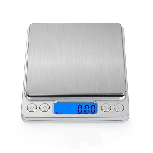 デジタルスケール 0.01g-500g 精密キッチンスケール 高精度 はかり スケール 電子天秤 コンパクト設計 クッキングスケール 風袋引き機能付き 多用途で便利なキッチン計量器 0.01g単位の精密計量 電池式で持ち運びも簡単