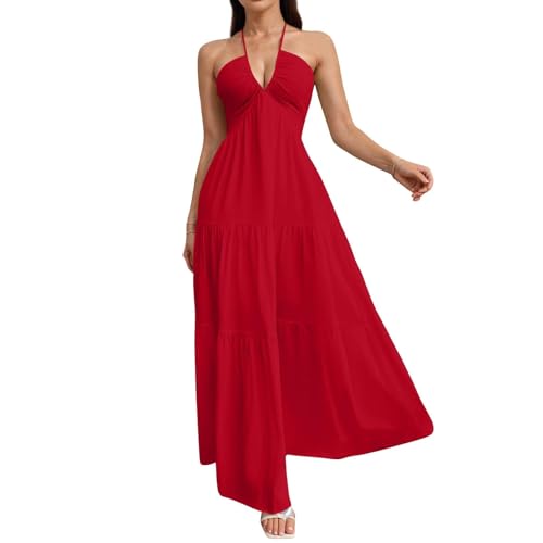 Robe longue d'été dos nu fluide idéale pour vos soirées chic et vacances à la plage