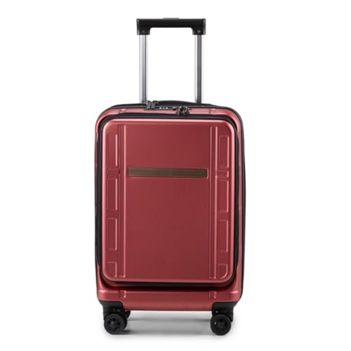 20-inch Front-opening Expandable Suitcase, Suitcase, Luggage, Silicone Handle, Inner Iron and Outer Aluminum Pull Rod, Silent Wheels, Swivel Wheels, TSA Combination Lock, Burgundy2