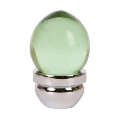 Lew's Hardware Acorn Cabinet Knob Transparent Green-Polished Chrome