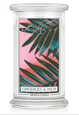 GINGERLY and Palm Large 2-Wick 22 oz 100 Hour Hour Jar by Kringle Candles