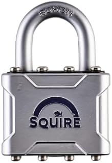Squire Heavy Duty Padlock (Vulcan P4/40) - Toughest Open Shackle Vulcan Padlock - Steel Cast Alloy for Corrosion Resistance - Weatherproof Lock for Home, School & Shed (Silver, 40 mm)