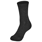 Wool Rockers Merino-Wander-Socken, 72% Merinowolle, für Damen & Herren, Outdoor und im Alltag, optimal gepolstert und atmungsaktiv (schwarz, 43-47)