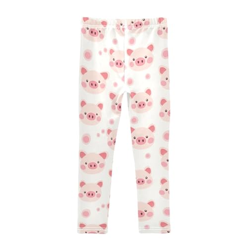 Cute Piggy Girls Leggings,Workout Leggings for Girls Toddler Athletic Legging Size for 3-10T2