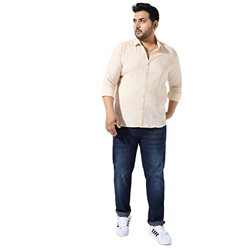 Image of Instafab Plus Men's Button Up Regular Fit Shirt for Casual Wear Modern Clothing Shirt Crafted with Regular Sleeve, Comfort Fit & High-Performance for Everyday Wear
