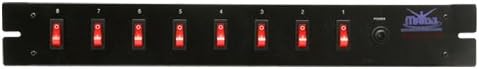Mr. Dj PSC109 8-Outlet Illuminated Power Strip