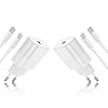 2Pack iPhone Schnellladegerät, 20W USB C Ladegerät mit iPhone Ladekabel Original 2M, iPhone Schnellladekebel Netzteil Stecker mit Lightning Kabel for iPhone 14/13 Pro Max/13 Mini/12 Pro/11/XS/iPad
