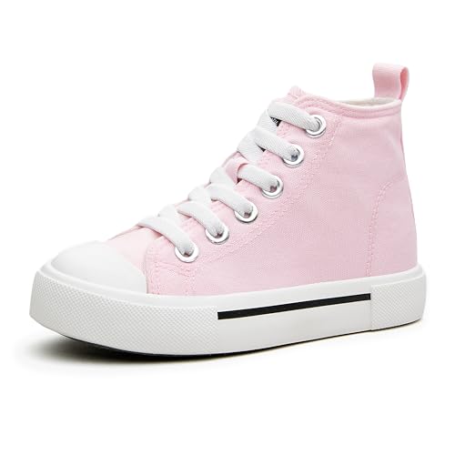 Kids High Tops Sneakers Toddler Canvas Walking Shoes Pink 10 Toddler