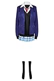 Wolancy Anime My Dress up Darling Marin Kitagawa Cosplay Costume Jacket Shirt Skirt Full Outfit Halloween Uniform for Womens (Blue Black, X-Small)