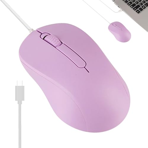 Genérico Ratón con cable para ordenador portátil - Ratón PC con cable | Ergonómico silencioso Plug and Play para escritorio Casa Juego